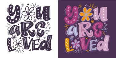 Güzel el çizimi karalama alıntısı. Tişört tasarımı, kupa baskısı, çanta baskısı, kıyafet modası. % 100 elle çizilmiş vektör resmi.