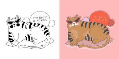 Güzel el çizimi karalama alıntısı. Tişört tasarımı, kupa baskısı, çanta baskısı, kıyafet modası. % 100 elle çizilmiş vektör resmi.