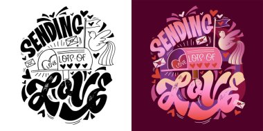 Güzel el çizimi karalama alıntısı. Tişört tasarımı, kupa baskısı, çanta baskısı, kıyafet modası. % 100 elle çizilmiş vektör resmi.