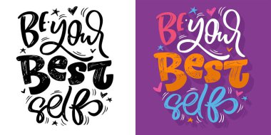 Trendy art hand drawn doodle lettering quote. Lettering for t-shirt design, mug print, bag print, clothes fashion. 100% hand drawn vector image. clipart