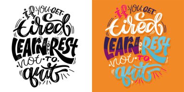 Trendy vector hand drawn doodle lettering quote. Lettering for t-shirt design, mug print, bag print, clothes fashion. 100% hand drawn vector image. clipart