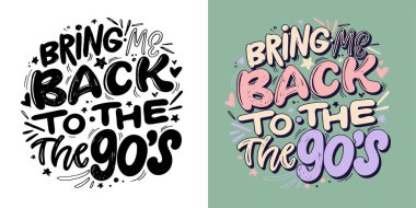 Güzel el çizimi karalama alıntısı. Tişört tasarımı, kupa baskısı, çanta baskısı, kıyafet modası. % 100 elle çizilmiş vektör resmi.