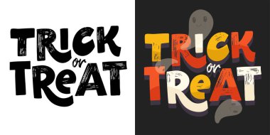 Mutlu Cadılar Bayramı titreşimleri. Güzel el çizimi karalama alıntısı. Tişört tasarımı, kupa baskısı, çanta baskısı, kıyafet modası. % 100 elle çizilmiş vektör resmi.