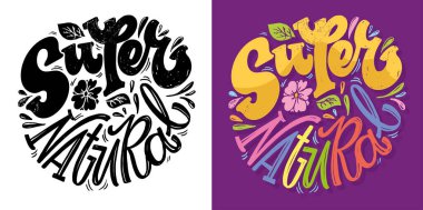 Komik moda basılabilir el karalama harfleri alıntısı. Tişört tasarımı, kupa baskısı, çanta baskısı, kıyafet modası. % 100 elle çizilmiş vektör resmi.