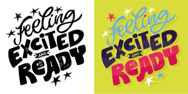 Komik moda basılabilir el karalama harfleri alıntısı. Tişört tasarımı, kupa baskısı, çanta baskısı, kıyafet modası. % 100 elle çizilmiş vektör resmi.