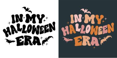 Mutlu Cadılar Bayramı titreşimleri. Güzel el çizimi karalama alıntısı. Tişört tasarımı, kupa baskısı, çanta baskısı, kıyafet modası. % 100 elle çizilmiş vektör resmi.