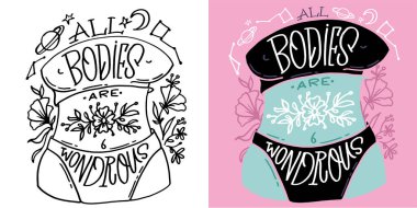 Komik moda basılabilir el karalama harfleri alıntısı. Tişört tasarımı, kupa baskısı, çanta baskısı, kıyafet modası. % 100 elle çizilmiş vektör resmi.