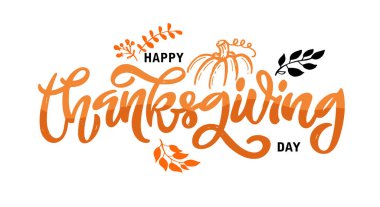 Şükran Günü hediyesi. Şükret. Tişört tasarımı, kupa baskısı, çanta baskısı, kıyafet modası. % 100 elle çizilmiş vektör resmi.