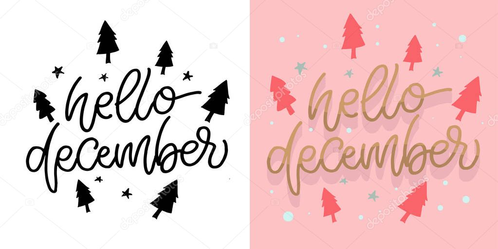 100% vector hand drawn doodle file. Beautiful hand drawn lettering quote about winter holidays. Lettering for t-shirt design, mug print, bag print, clothes fashion.