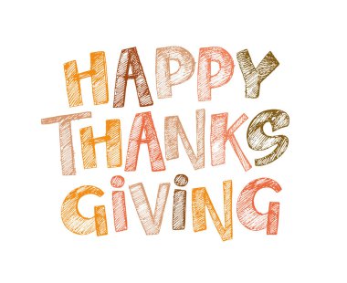 % 100 elle çizilmiş vektör dosyası. Şükran Günü hediyesi. Şükret. Tişört tasarımı, kupa baskısı, çanta baskısı, kıyafet modası. 