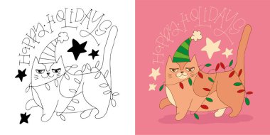 Komik kış mektupları. El çizimi karalama seti. % 100 vektör resmi - T-shirt tasarımı, sabıka izi, kıyafet baskısı için harf.