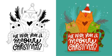 100% vector hand drawn doodle file. Beautiful hand drawn lettering quote about winter holidays. Lettering for t-shirt design, mug print, bag print, clothes fashion.  clipart