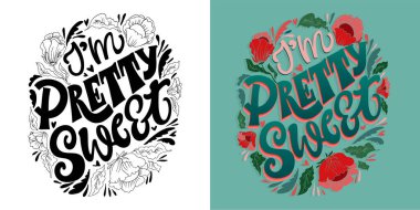 Sevgi ve Sevgililer Günü 'nü anlatan karalama mektupları. Tişört tasarımı, kupa baskısı, çanta baskısı, kıyafet modası. % 100 elle çizilmiş vektör resmi.