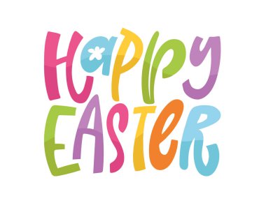 Mutlu Paskalyalar! Yumurta avıyla ilgili güzel bir el yazısı. Tişört tasarımı, kupa baskısı, çanta baskısı, kıyafet modası. % 100 elle çizilmiş vektör resmi.