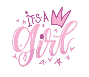 Küçük bebek partisi, el çizimi doole harfleri. Tişört tasarımı, resim baskısı, çıkartma.