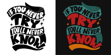 Güzel el çizimi karalama alıntısı. Tişört tasarımı, kupa baskısı, çanta baskısı, kıyafet modası. % 100 elle çizilmiş vektör resmi.