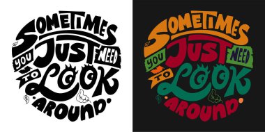 Güzel el çizimi karalama alıntısı. Tişört tasarımı, kupa baskısı, çanta baskısı, kıyafet modası. % 100 elle çizilmiş vektör resmi.