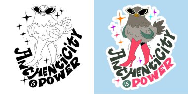 Moda el çizimi karalama yazısı alıntısı. Tişört tasarımı, kupa baskısı, çanta baskısı, kıyafet modası. % 100 elle çizilmiş vektör resmi.