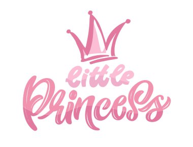 Küçük Prenses Prens. Güzel el çizimi karalama alıntısı. Tişört tasarımı, kupa baskısı, çanta baskısı, kıyafet modası. % 100 elle çizilmiş vektör resmi.