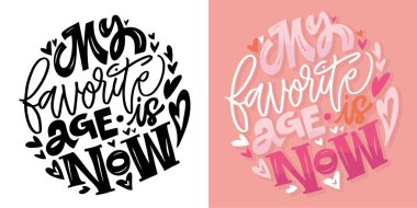 Doğum günü 40.Doğum günü partisi için güzel bir el karalama yazısı. Tişört tasarımı, kupa baskısı, çanta baskısı, kıyafet modası. % 100 elle çizilmiş vektör resmi.