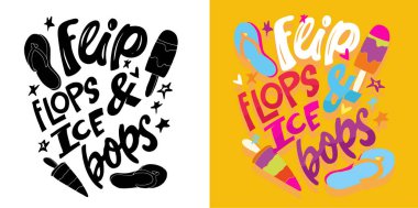 El yazısı karalamaları yaz hakkında alıntılar yapıyor. Tişört tasarımı, kupa baskısı, çanta baskısı, kıyafet modası. % 100 elle çizilmiş vektör resmi.