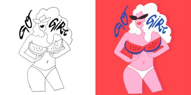 Moda el çizimi karalama yazısı alıntısı. Tişört tasarımı, kupa baskısı, çanta baskısı, kıyafet modası. % 100 elle çizilmiş vektör resmi.