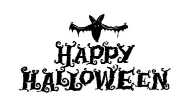 Mutlu Cadılar Bayramı seti - Şaka mı şeker el çizimi karalama harfleri etiketi, tişört tasarımı, sabıka baskısı, çıkartma baskısı.