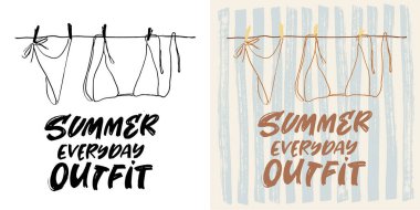 Güzel el çizimi karalama alıntısı. Tişört tasarımı, kupa baskısı, çanta baskısı, kıyafet modası. % 100 elle çizilmiş vektör resmi.