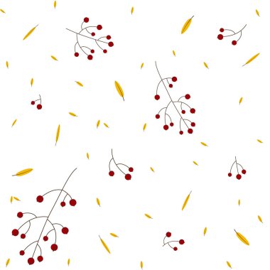 Çiçeksiz sonbahar vektör deseni