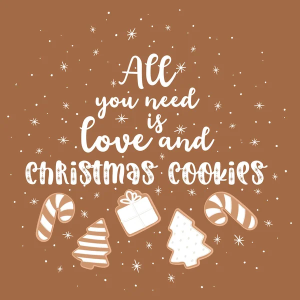 Vector Illustration Christmas Greeting Card Print Sticker — Stock Vector