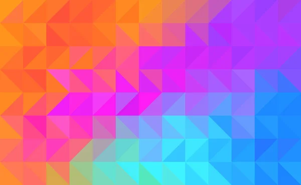 Vibrant Vector Illustration Polygonal Triangles Spectrum Colors — Stok Vektör