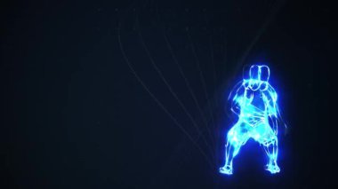 Futbol tekmeleri 3D canlandırma simülasyonu ile vfx spor futbol logosu girişi ortaya çıktı
