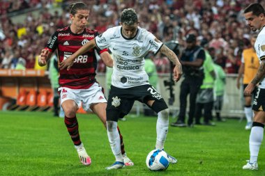 Rio, Brazil - august 9, 2022: Adson player in match between Flamengo (BRA) vs Corinthians (BRA) by Libertadores Cup 2022, by quarterfinals, in Maracana Stadium