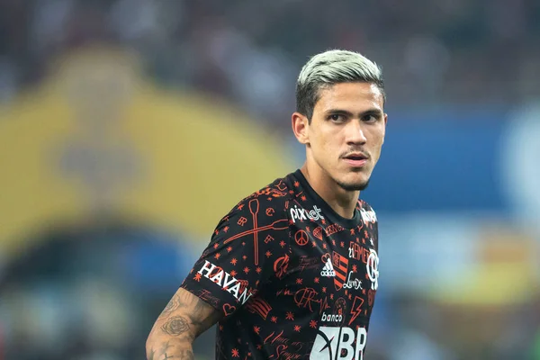 Rio Brasil Outubro 2022 Jogador Pedro Jogo Entre Flamengo Corinthians — Fotografia de Stock
