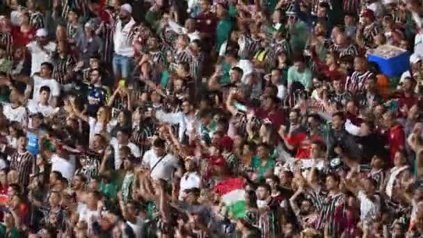 Rio Brazília 2022 Június Fluminense Atletico Szurkolók Mérkőzése Brazil Bajnokság — Stock videók
