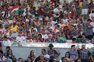 Rio, Brezilya - Kasım 02, 2022 Fluminense ile Sao Paulo arasında oynanan maçta Brezilya Şampiyonası 'nın 36. turu, Maracana Stadyumu' nda seriler var.