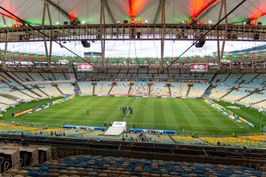 Rio, Brezilya - Kasım 09, 2022, Fluminense ile Goias arasındaki maçtan önce Brezilya Şampiyonası 'nın 37. turu, Maracana Stadyumu' nda bir seri