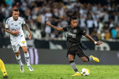 Rio, Brezilya - 10 Kasım 2022, Botafogo ve Santos arasındaki maç Brezilya Şampiyonası 'nın 37. raundu, Nilton Santos Stadyumu' nda serisi.