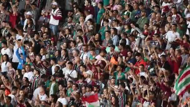 Rio Brasilien Juni 2022 Fans Beim Spiel Fluminense Gegen Atletico — Stockvideo