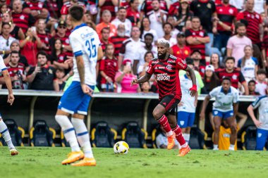 Rio, Brezilya - Kasım 12, 2022, Rodnei, Flamengo ile Avai arasında oynanan maçta Brezilya Şampiyonası 'nın 38. raundu, Maracana Stadyumu' nda bir serisi var.