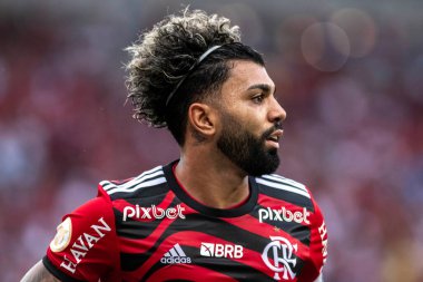 Rio, Brezilya - 12 Kasım 2022, Gabriel Barbosa, Gabigol oyuncusu Flamengo ve Avai arasında oynanan maçta Brezilya Şampiyonası 'nın 38. turu, Maracana Stadyumu' nda bir seri