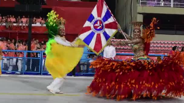 Rio Brasil Abril 2022 Escola Samba Academicos Vigario Geral Carnaval — Vídeo de Stock