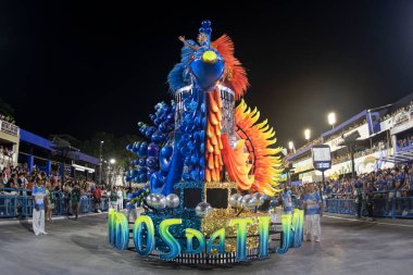 Rio, Brezilya - 22 Nisan 2022: Rio Karnavalı 'nda Samba Okul Unidos da Tijuca, Marques de Sapucai Sambadrome