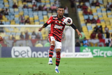 Rio, Brazil - january 12, 2022, Wesley player in match between Flamengo vs Audax Rio by 05th round of Carioca Championship,  in Maracana Stadium