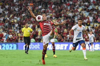 Rio, Brazil - january 12, 2022, Matheusao player in match between Flamengo vs Audax Rio by 05th round of Carioca Championship,  in Maracana Stadium