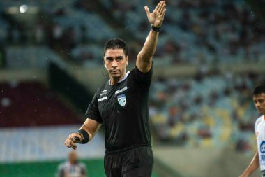 Rio, Brazil - February 05, 2023, Paulo Renato Moreira da Silva Coelho referee in match between Fluminense vsAudax RIo by 07th round of Carioca Championship,  in Maracana Stadium