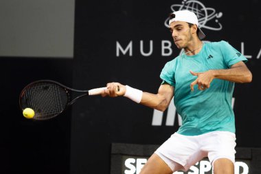 Rio, Brazil - february 23, 2023: Francisco Cerundolo (ARG) player in match against  Zapata Miralles (ESP) by Rioopen 2023 ATP 500, in Rio de Janeiro Jockey Club