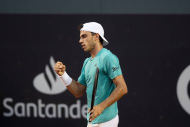 Rio, Brazil - february 23, 2023: Francisco Cerundolo (ARG) player in match against  Zapata Miralles (ESP) by Rioopen 2023 ATP 500, in Rio de Janeiro Jockey Club