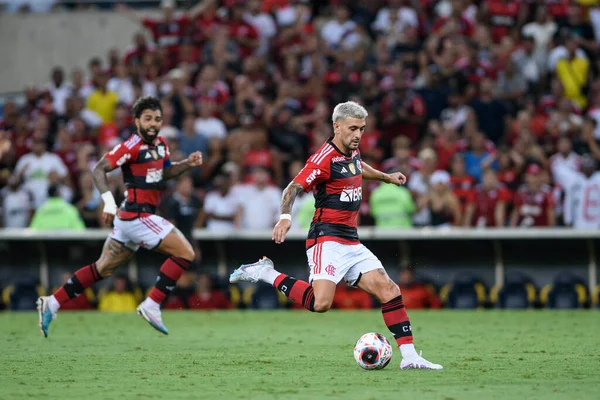 Rio Brasil Março 2023 Jogador Arrascaeta Jogo Entre Flamengo Vasco — Fotografia de Stock