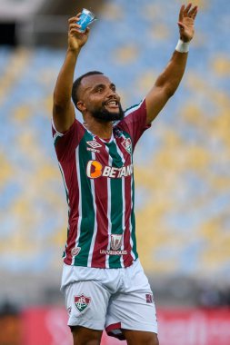 Rio, Brezilya - 18 Mart 2023, Samuel Xavier Fluminense ile Volta Redonda arasındaki maçta Maracana Stadyumu 'nda Carioca Şampiyonası' nın yarı final turunda